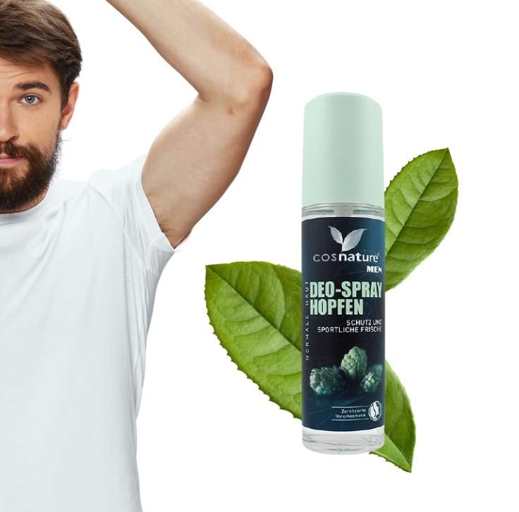 Desodorante Spray Lúpulo Hombre Cosnature natural. Refresca y regenera